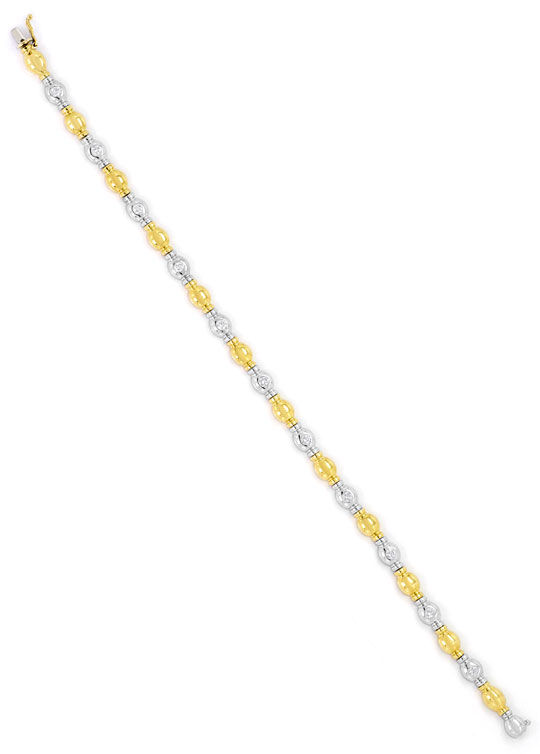 Foto 3 - Diamanten-Armband 0,62 ct Brillanten Gelbgold-Weißgold, S4546
