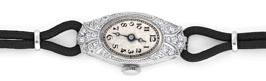 Foto 1 - Art Deco Orig. Platin Diamanten Damen-Armbanduhr Topuhr, U1006